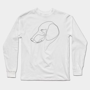 Dachshund - one line drawing Long Sleeve T-Shirt